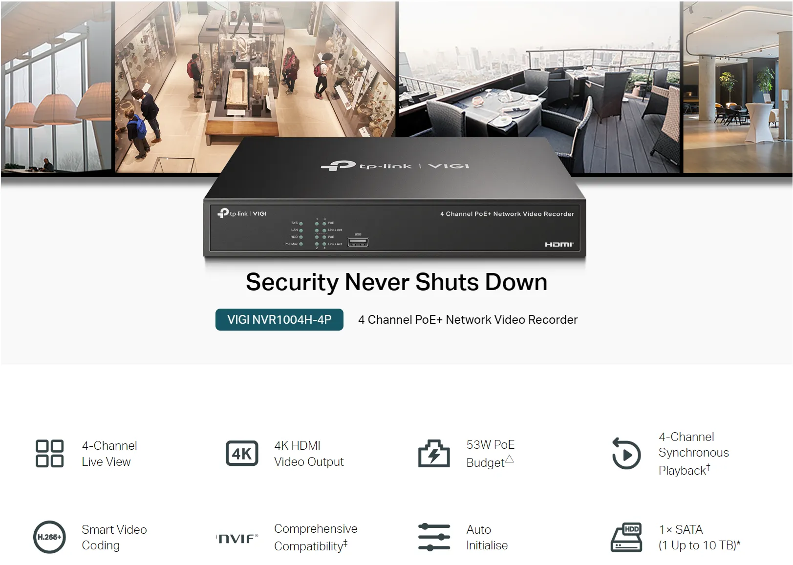 TP-LINK VIGI NVR1004H-4P